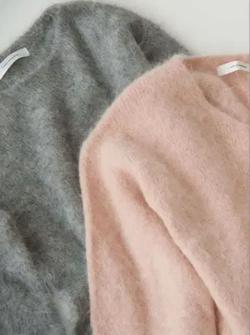 택 포함 새상품 알파카 샤기 니트 풀오버