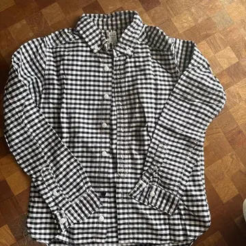 D.M.G. 체크 무늬 긴팔 셔츠 일본제