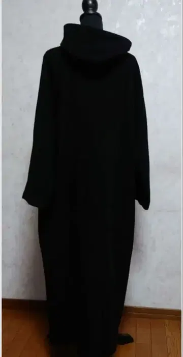 베네통 롱 코트 블랙 빅 XS