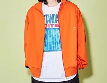 CITEN 시텐 트랙 자켓 저리 상의 오렌지 컬러