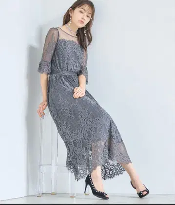 DRESS PLUS 원피스 드레스 레이스 수플레 파티 드레스 결혼식