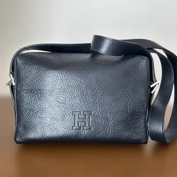 HIROFU 가죽 숄더백 S 2WAY 천연 가죽 다크 블루