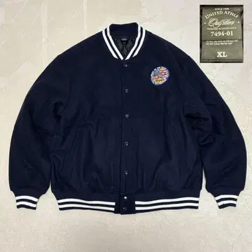 유나이티드 애슬레 바시티 자켓 퀼팅 와펜 충전솜 네이비 XL