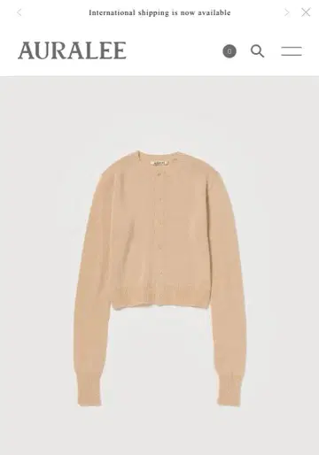 가격 인하! AURALEE 2025AW 캐시미어 가디건