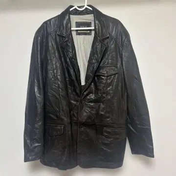 구제 의류 가죽 테일러드 자켓 브라운 램 가죽