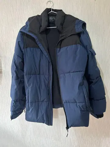 네이비 후드 부착 자켓