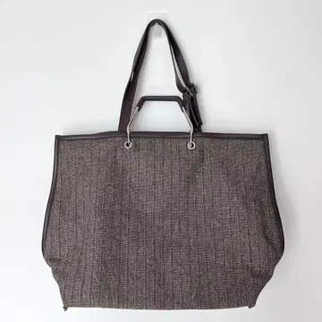 프레이 아이디 파이핑 라지 토트 / 트위드 2way 숄더 백 브라운