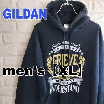 D114 [ GILDAN ] 후드티 속기모 [ 남성용 XL ] 블랙