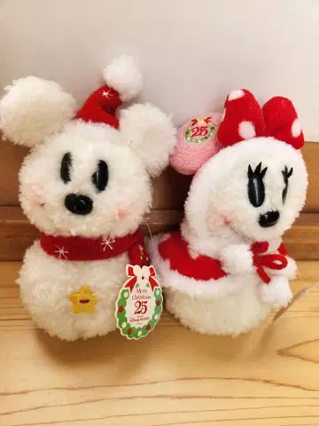 미키 미니 크리스마스 봉제 인형 25주년