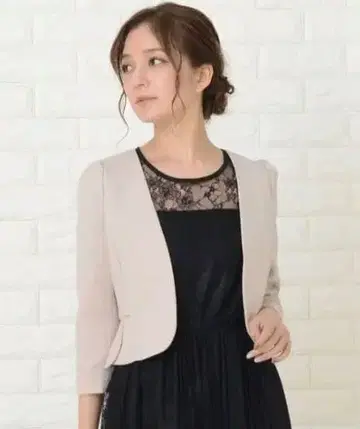 7부 소매 파티 볼레로 가디건