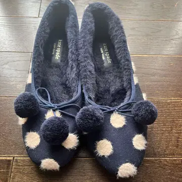 케이트 스페이드 네이비 도트 무늬 플랫슈즈 새상품급