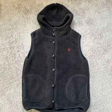 짐플렉스 싸개 단추 보아 후디드 베스트