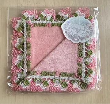 치카자와 레이스 타월 손수건 꽃보다 경단 핑크