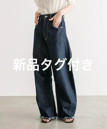 mystic 커브 데님 인디고 S