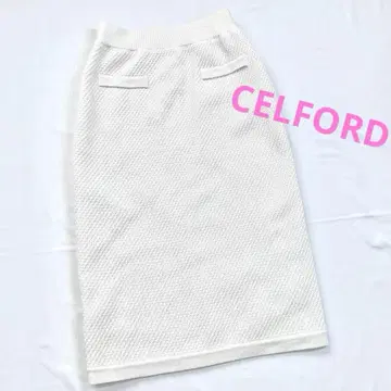 CELFORD 니트 타이트 스커트 무릎 기장