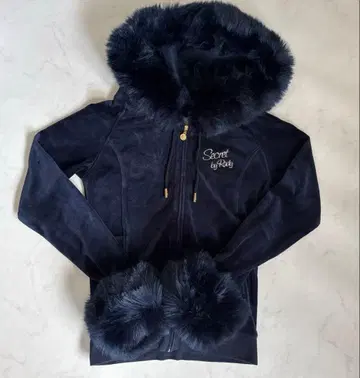 Secret Rady 벨로아 퍼 후드티 네이비