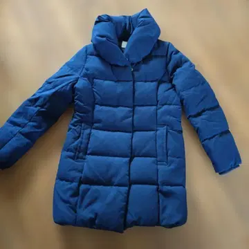 Discoat 네이비 롱 다운 자켓