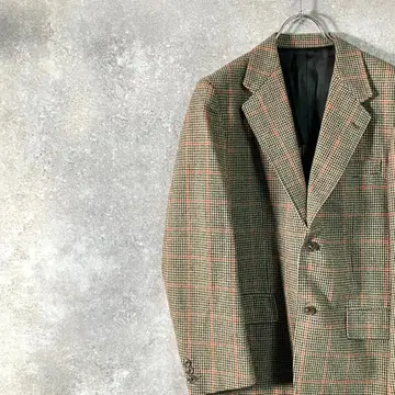 Kent 테일러드 자켓 긴팔 싱글 버튼 브라운 체크