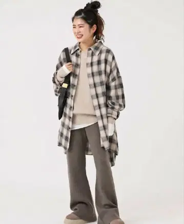 AP STUDIO 스무디 니트 팬츠 브라운C 38