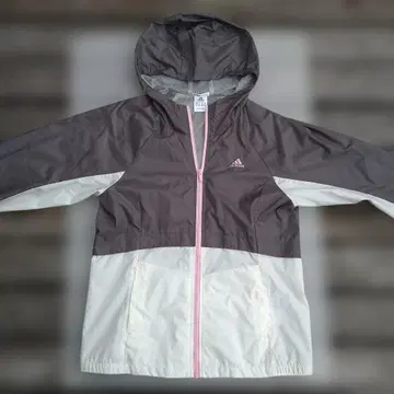 adidas 후드 부착 경량 자켓 그레이/화이트