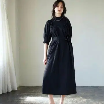 UNITED TOKYO 버블 슬리브 롱 원피스