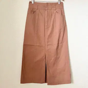 GU gu 지유 스커트 롱 스커트 데님 스커트 로카 적갈색