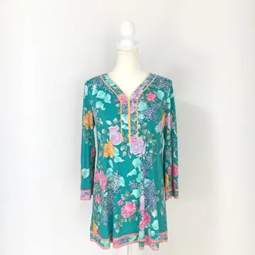 최근 새상품급 LEONARD 레오나르 칸칸 스트레치 튜닉 40