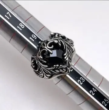 실버 925 블랙링 약 21호