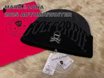 새상품 마크앤로나 24년 가을/겨울 니트 비니, 니트 캡 모자 블랙