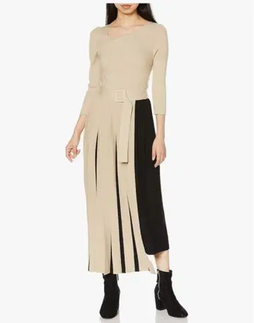 FRAYI.D 비대칭 플리츠 니트 원피스