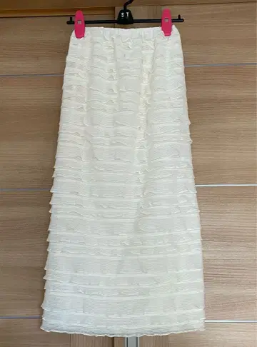 사만사 모스모스 프릴 롱 스커트 아이보리