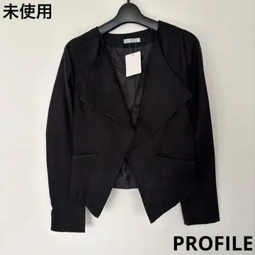 미사용 프로필 스웨이드 테일러드 자켓 M 블랙