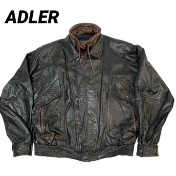 N-6021 ADLER 미국 빈티지 의류 가죽 자켓 플라이트 자켓 L