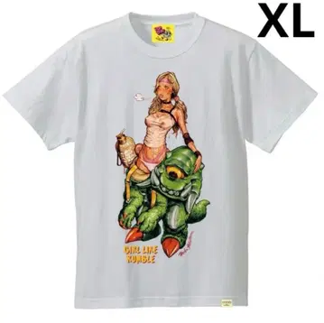 로킹 제리빈 GIRL LIKE RUMBLE SS 티셔츠 화이트 XL