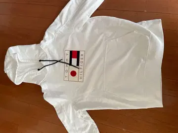 TOMMY HILFIGER 로고 후드티 화이트