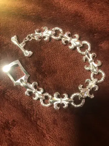 실버 플뢰르 드 리스 팔찌