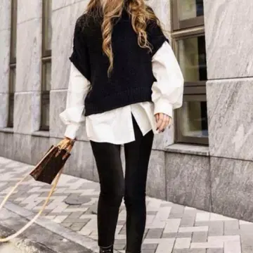 그램립스 와플 니트 베스트 도킹 상의