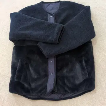 네이비 플리스 보아 자켓