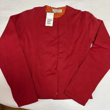 IRENE VAN RYB 빨간색 오렌지 가디건 S