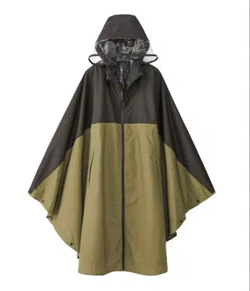 레인 판초 블랙/카키 프리 사이즈