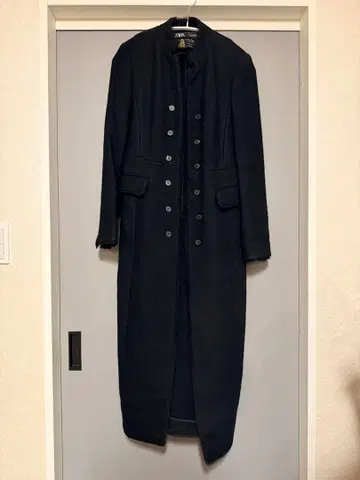 블랙 롱 코트 사이즈 35