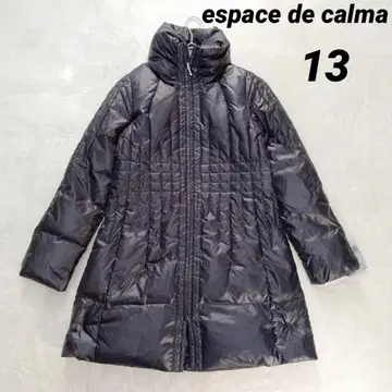 [ 에스파스데칼마 ] 빅 다운 코트 자켓 스탠드 카라 13 블랙 미들