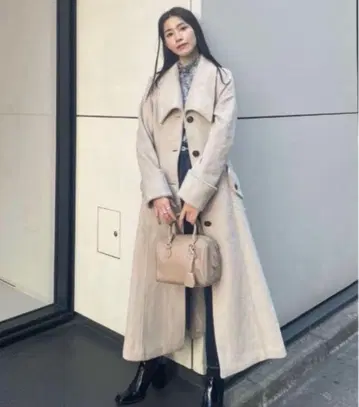 rienda 클래식 신데렐라 라인 코트 / 리엔다 베이지 M 사이즈