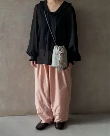 Gauze# 팬츠 DUSTYPINK