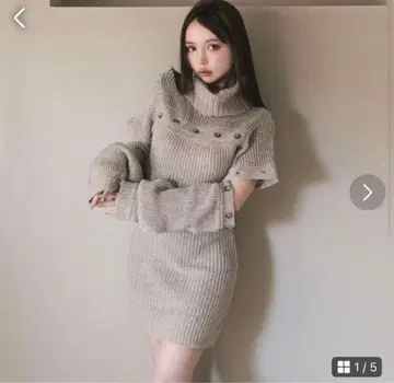 [ 가격 인하 ] andmary 완판템 시에나 니트 미니 드레스 앤드마리