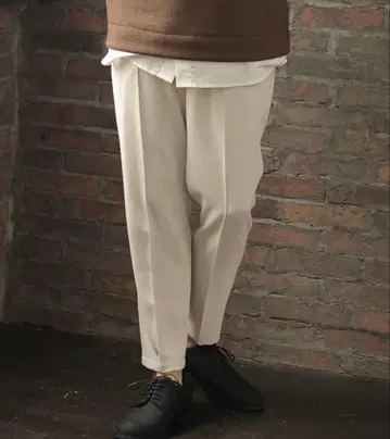 폴리에스테르 트윌 노턱 슬랙스