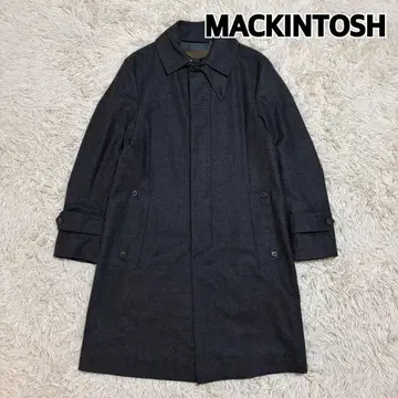새상품급 매킨토시 스텐카라 코트 기모 울 하운드투스 안감 모노그램