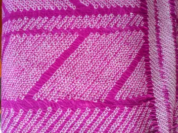 핑크 기하학 패턴 나고야 오비 시보리