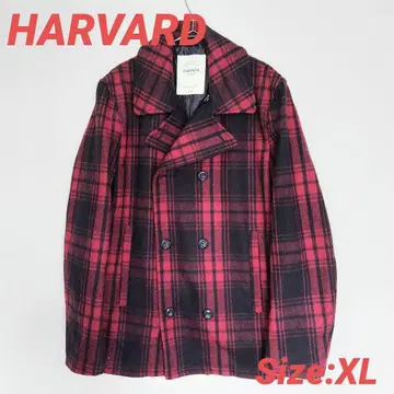 HARVARD 피 코트 체크 무늬 X-LARGE