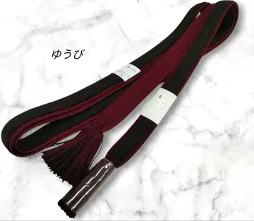 [ 유비 ] 최고급 허리띠 꼬임 술 블랙 와인 레드 #1236